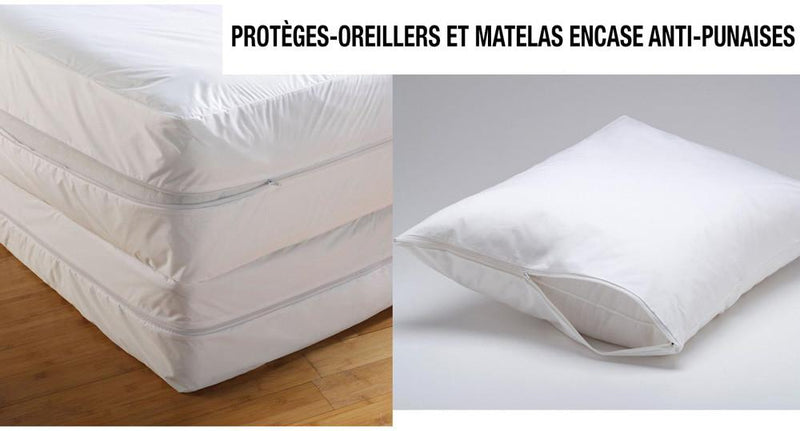 Protège-Oreiller Encase Anti-Punaises Couvre-Matelas